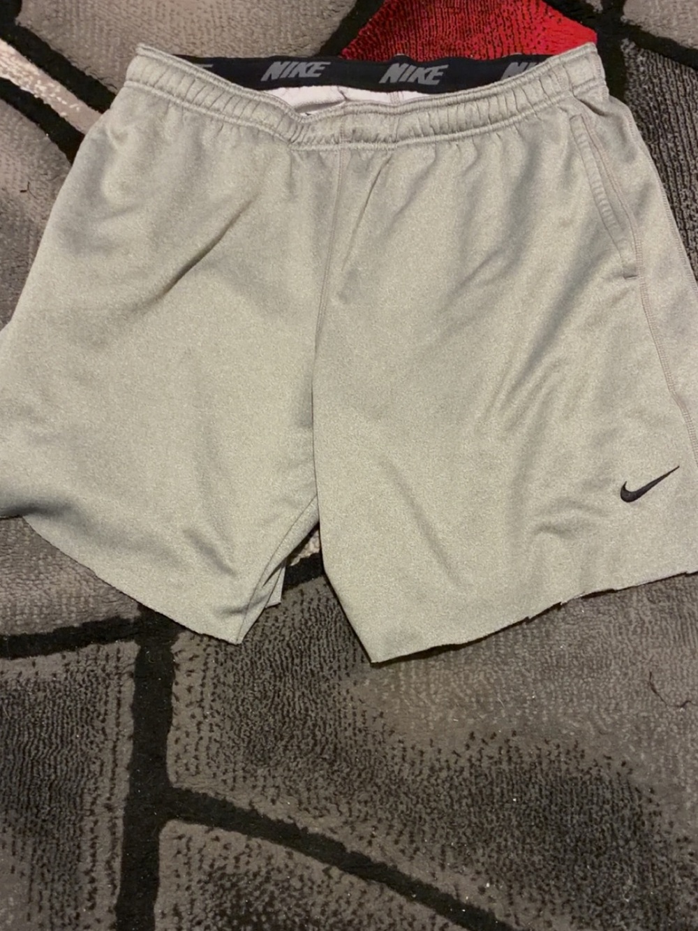 Nike Men’s Light Gray Athletic Dri-FIT Shorts